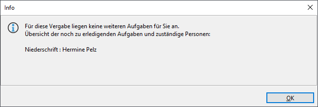Info nach dem Beenden der weitergeleiteten Aufgabe