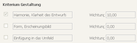 Kriterium Gestaltung