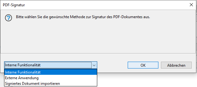 Selecting the signature component when signing a message. Selecting the signature component when signing a message.