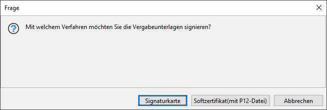 Selecting the signature method: signature card or soft certificate. Selecting the signature method: signature card or soft certificate.