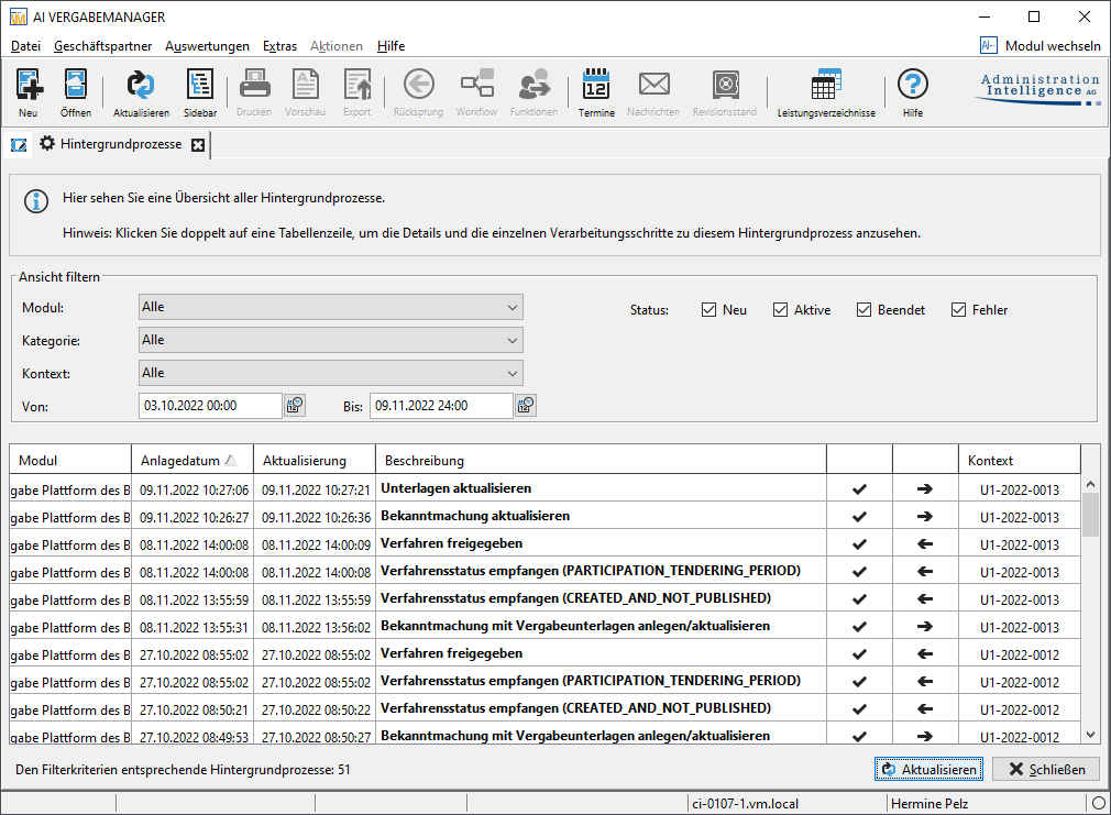 Background processes outside of an award procedure. List of various example processes in the publication. Background processes outside of an award procedure. List of various example processes in the publication.